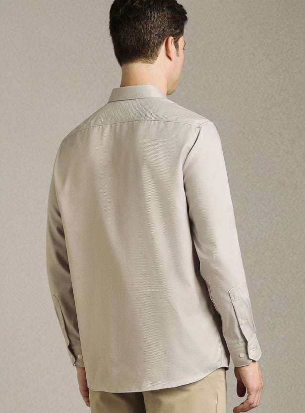 LOUIS PHILIPPE Textured Regular Fit Formal Shirt