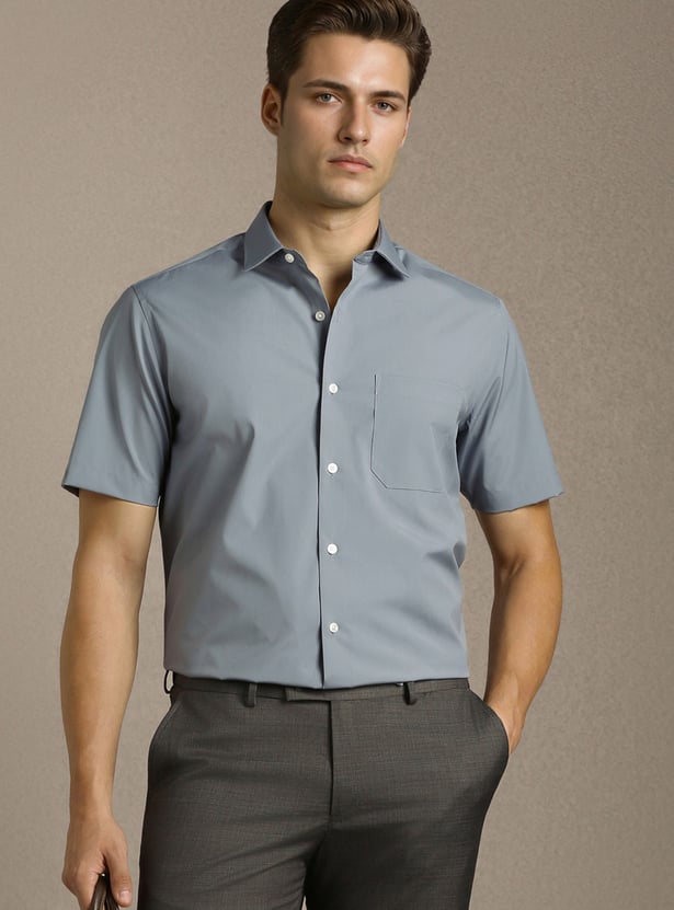 LOUIS PHILIPPE Solid Regular Fit Formal Shirt