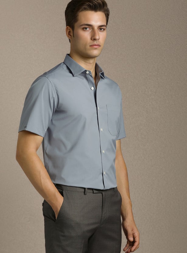 LOUIS PHILIPPE Solid Regular Fit Formal Shirt