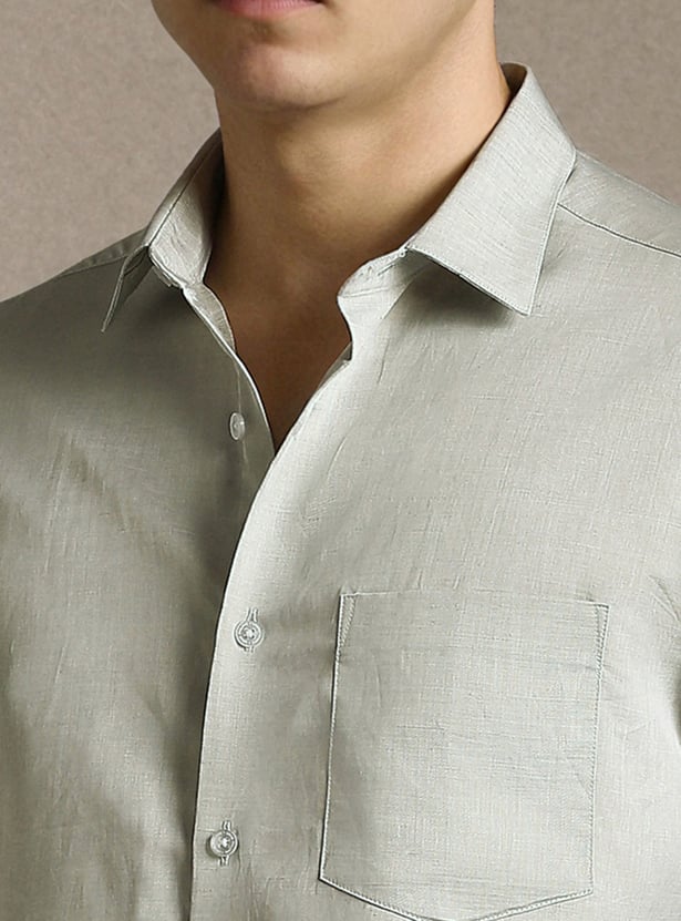 LOUIS PHILIPPE Solid Regular Fit Formal Shirt