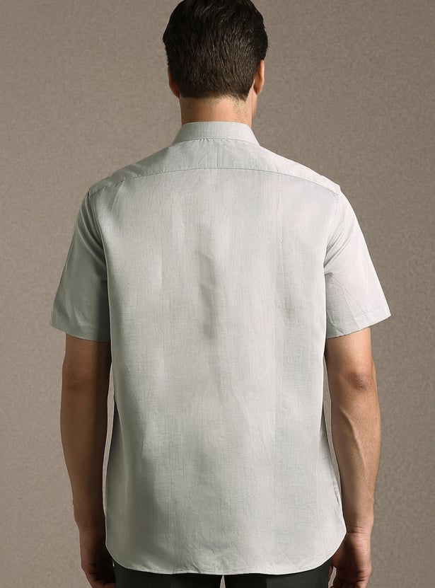 LOUIS PHILIPPE Solid Regular Fit Formal Shirt