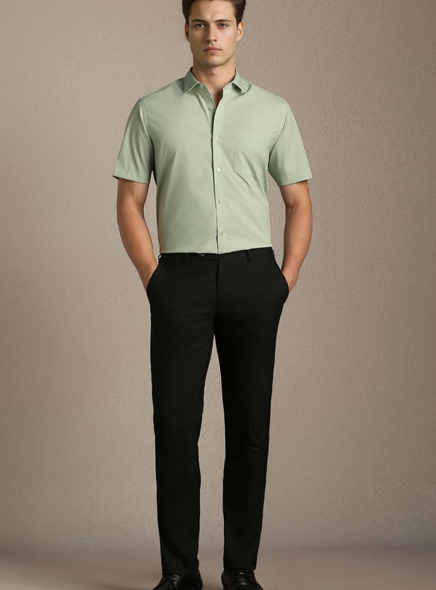 LOUIS PHILIPPE Solid Regular Fit Formal Shirt