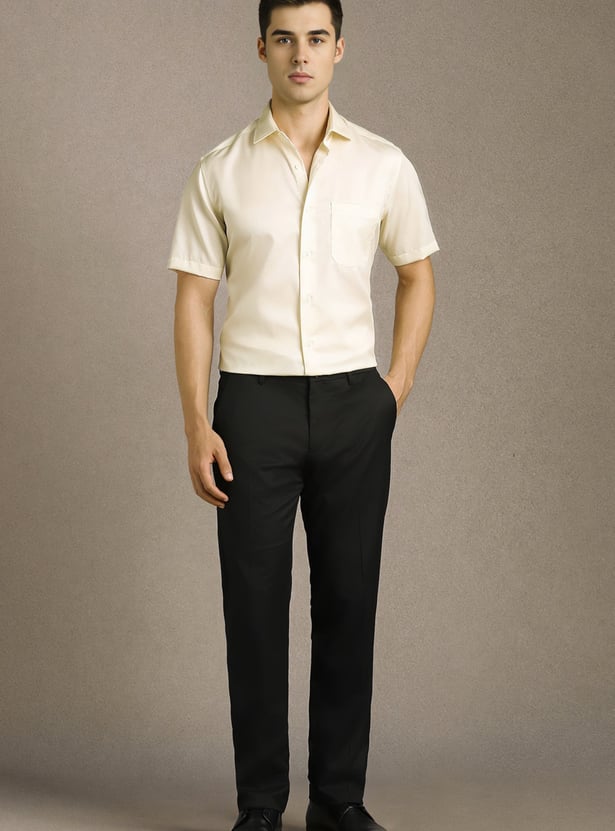 LOUIS PHILIPPE Solid Regular Fit Formal Shirt