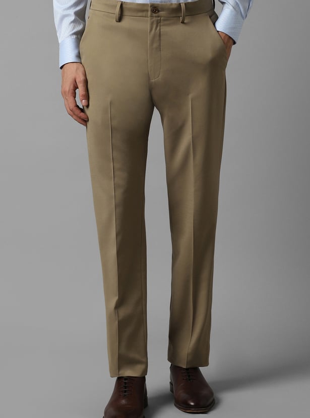 LOUIS PHILIPPE Solid Regular Formal Trousers