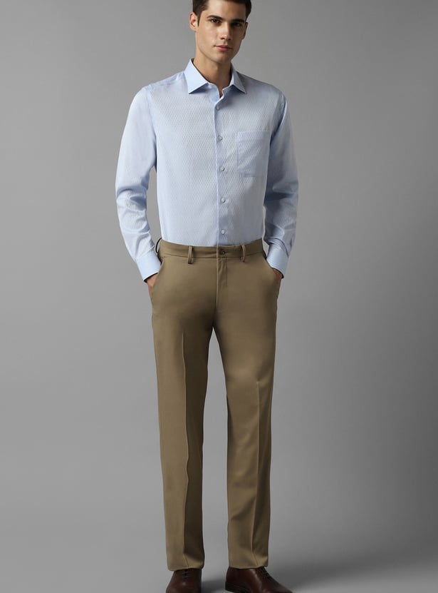 LOUIS PHILIPPE Solid Regular Formal Trousers