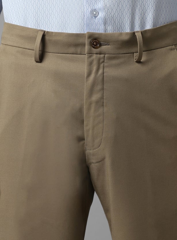 LOUIS PHILIPPE Solid Regular Formal Trousers