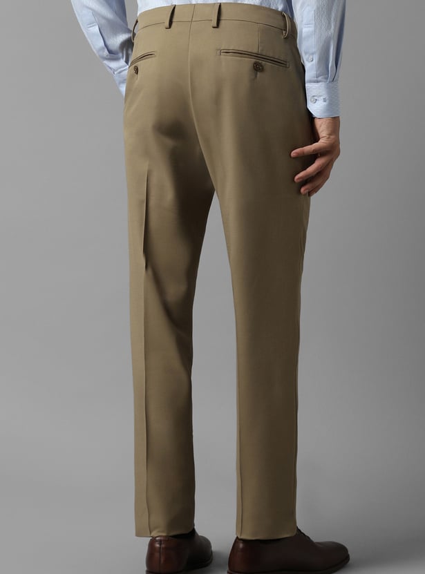 LOUIS PHILIPPE Solid Regular Formal Trousers