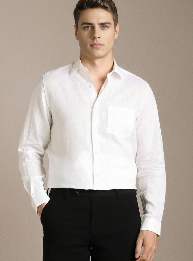 LOUIS PHILIPPE Solid Regular Fit Formal Shirt