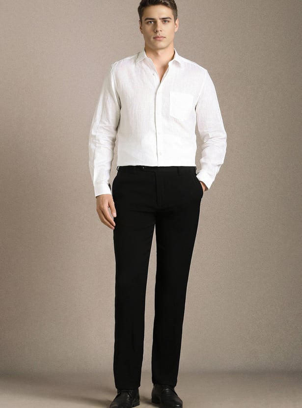 LOUIS PHILIPPE Solid Regular Fit Formal Shirt