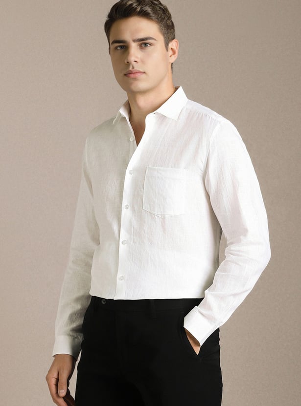 LOUIS PHILIPPE Solid Regular Fit Formal Shirt