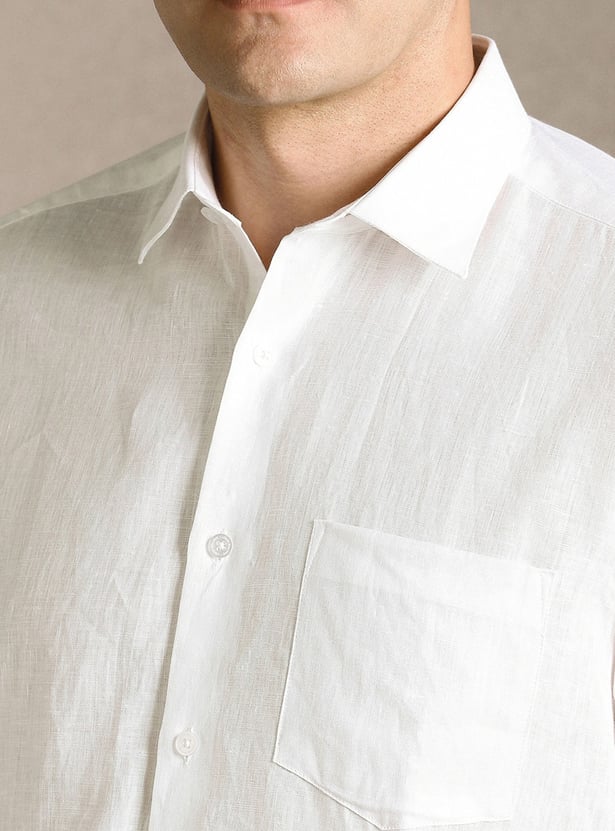 LOUIS PHILIPPE Solid Regular Fit Formal Shirt