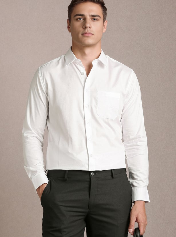 LOUIS PHILIPPE Solid Slim Fit Formal Shirt