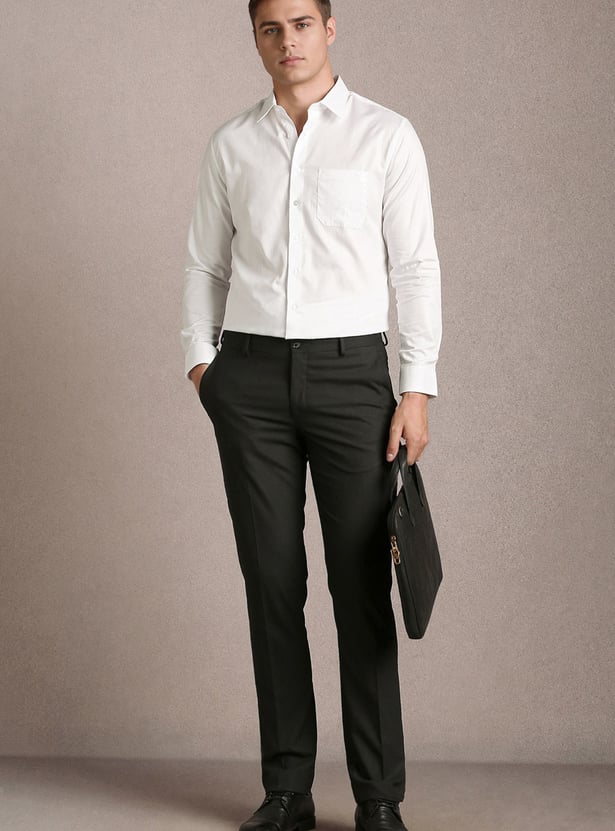 LOUIS PHILIPPE Solid Slim Fit Formal Shirt