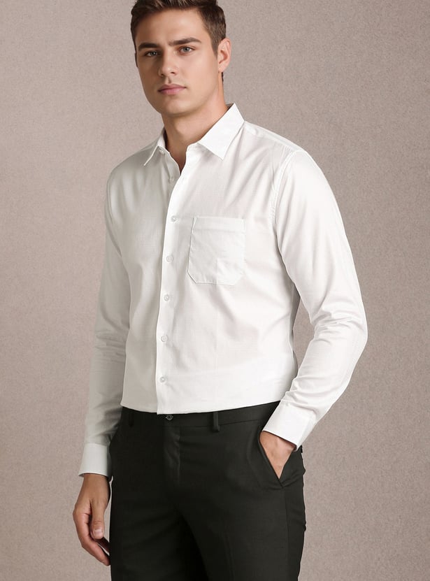 LOUIS PHILIPPE Solid Slim Fit Formal Shirt