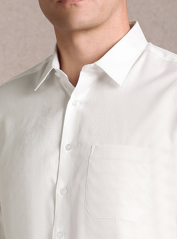 LOUIS PHILIPPE Solid Slim Fit Formal Shirt