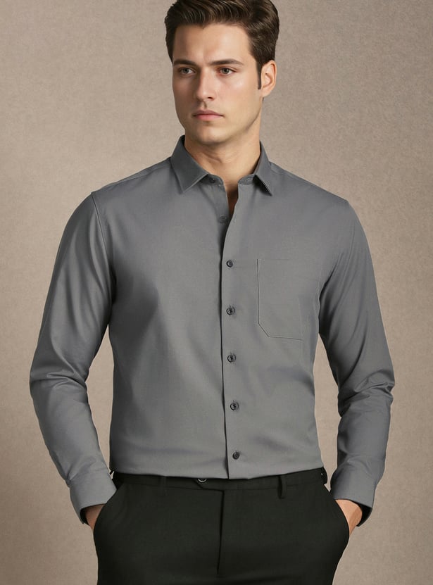 LOUIS PHILIPPE Solid Slim Fit Formal Shirt
