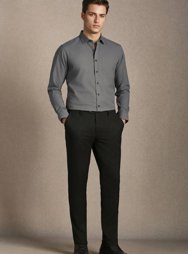 LOUIS PHILIPPE Solid Slim Fit Formal Shirt