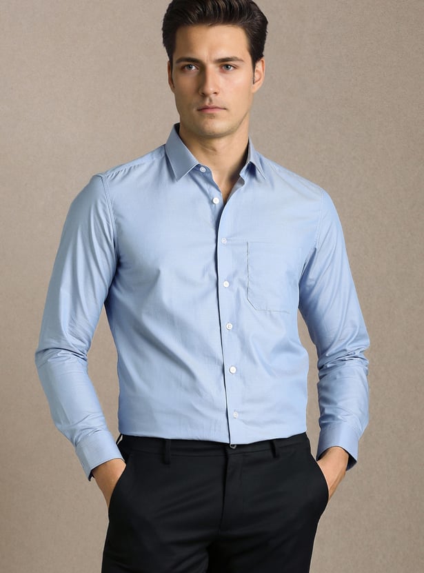 LOUIS PHILIPPE Solid Slim Fit Formal Shirt