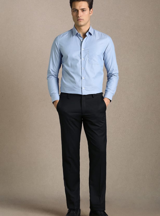LOUIS PHILIPPE Solid Slim Fit Formal Shirt