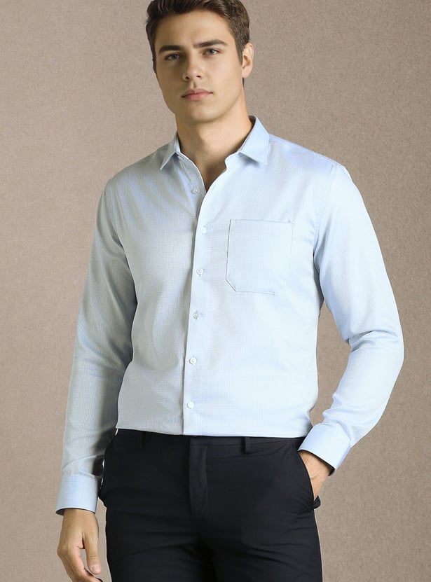 LOUIS PHILIPPE Textured Slim Fit Formal Shirt
