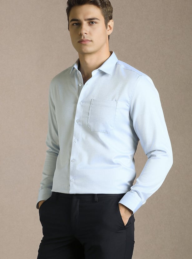 LOUIS PHILIPPE Textured Slim Fit Formal Shirt