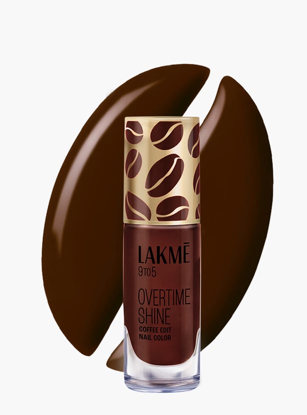 LAKME 9to5 Overtime Shine Coffee Edit Nail Colour - Americano Edge - 6ml