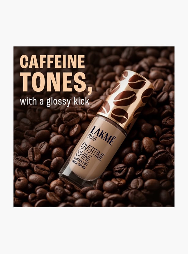 LAKME 9to5 Overtime Shine Coffee Edit Nail Colour - Americano Edge - 6ml