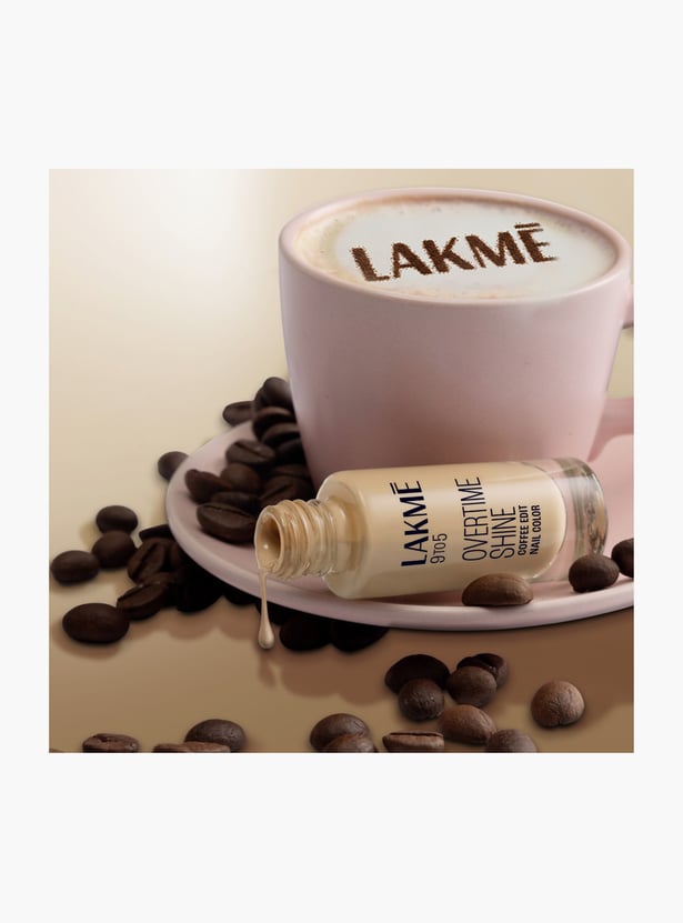 LAKME 9to5 Overtime Shine Coffee Edit Nail Colour - Americano Edge - 6ml