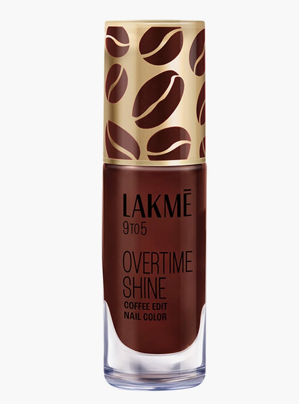 LAKME 9to5 Overtime Shine Coffee Edit Nail Colour - Americano Edge - 6ml