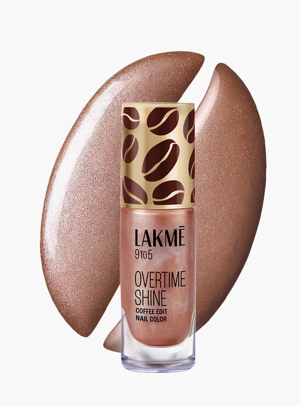 LAKME 9to5 Overtime Shine Coffee Edit Nail Colour - Toffee Crunch - 6ml