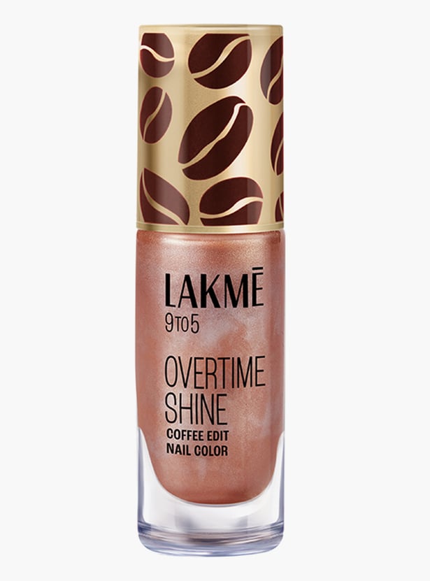 LAKME 9to5 Overtime Shine Coffee Edit Nail Colour - Toffee Crunch - 6ml