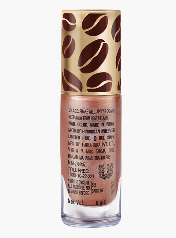 LAKME 9to5 Overtime Shine Coffee Edit Nail Colour - Toffee Crunch - 6ml