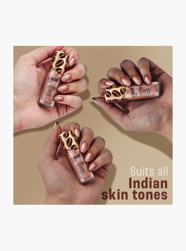 LAKME 9to5 Overtime Shine Coffee Edit Nail Colour - Toffee Crunch - 6ml