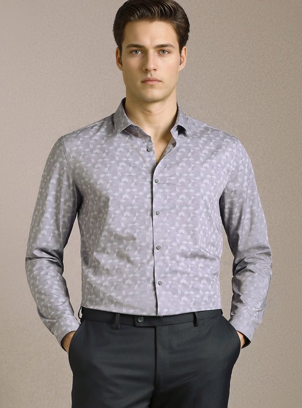 LOUIS PHILIPPE Textured Slim Fit Formal Shirt