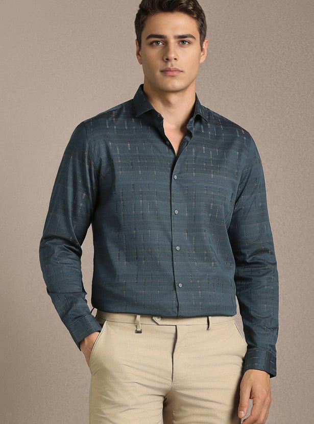 LOUIS PHILIPPE Textured Slim Formal Shirt