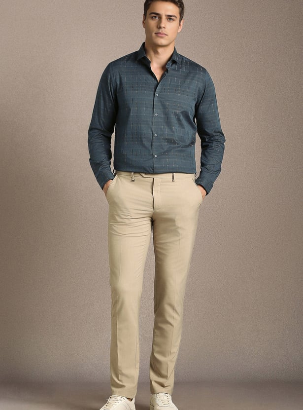 LOUIS PHILIPPE Textured Slim Formal Shirt