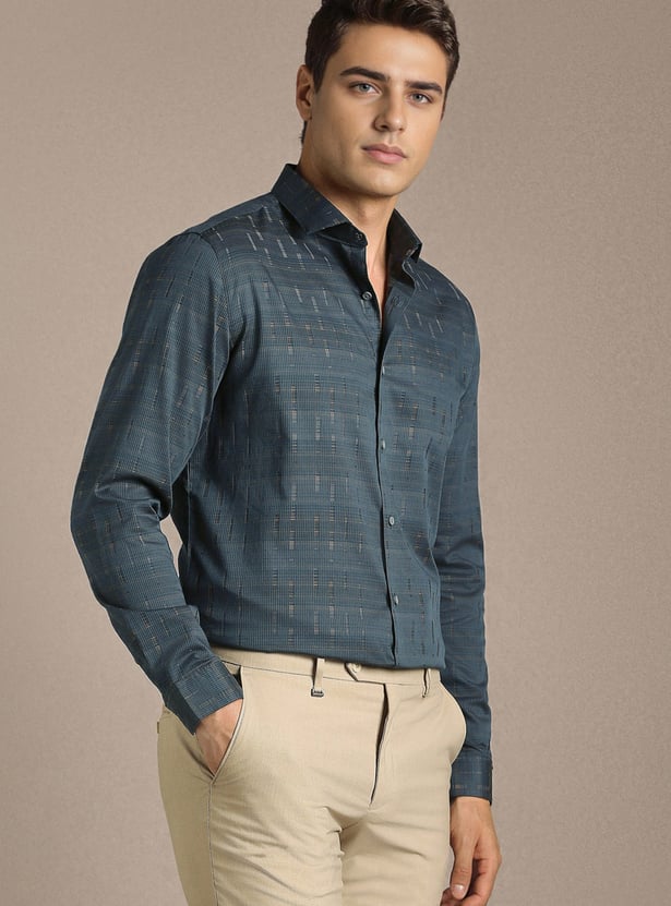 LOUIS PHILIPPE Textured Slim Formal Shirt