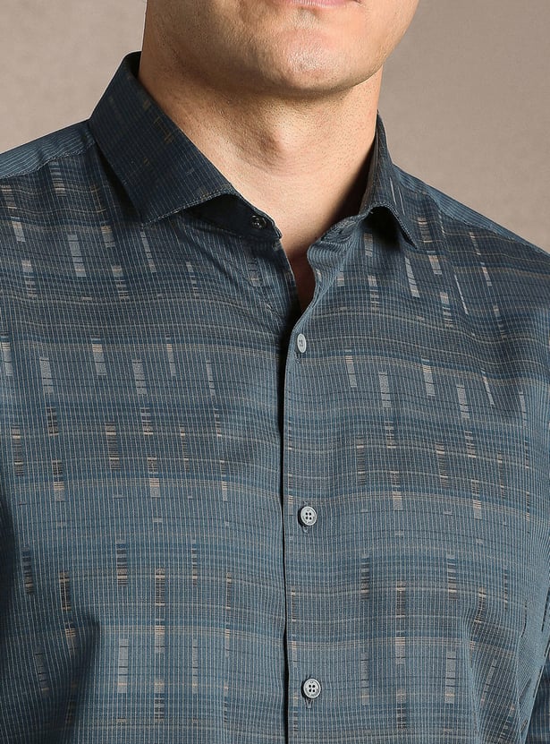 LOUIS PHILIPPE Textured Slim Formal Shirt