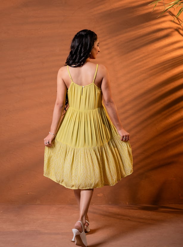 JUNIPER Embroidered Fit & Flare Dress