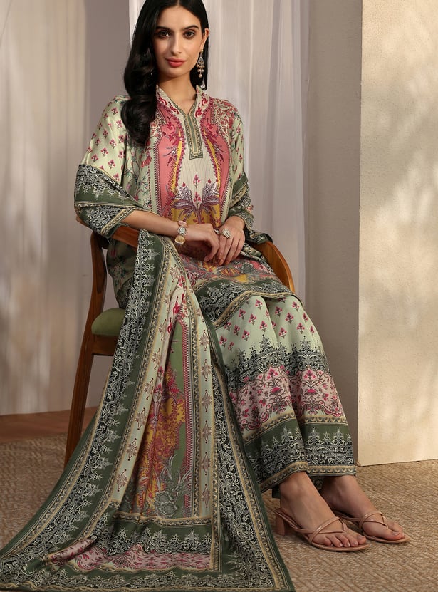 LIBAS Ethnic Motif Straight Kurta Set
