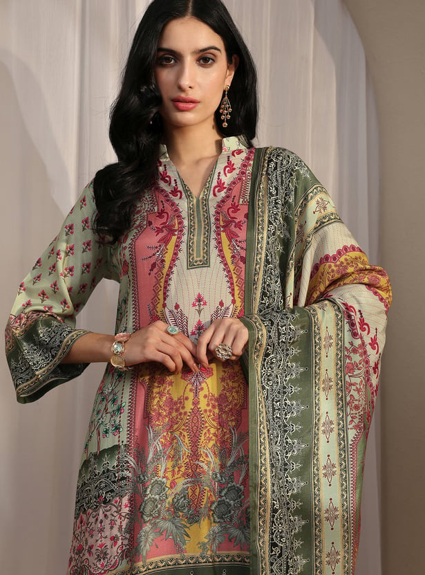 LIBAS Ethnic Motif Straight Kurta Set