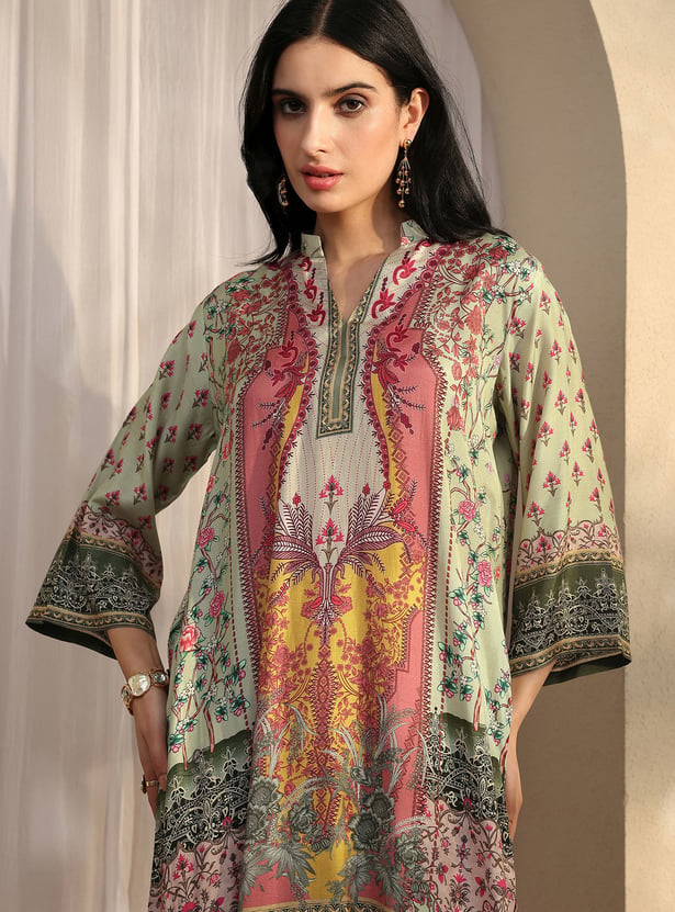LIBAS Ethnic Motif Straight Kurta Set