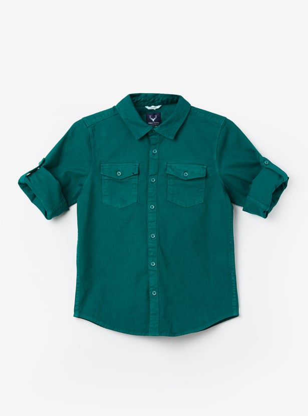 ALLEN SOLLY Boys Solid Shirt