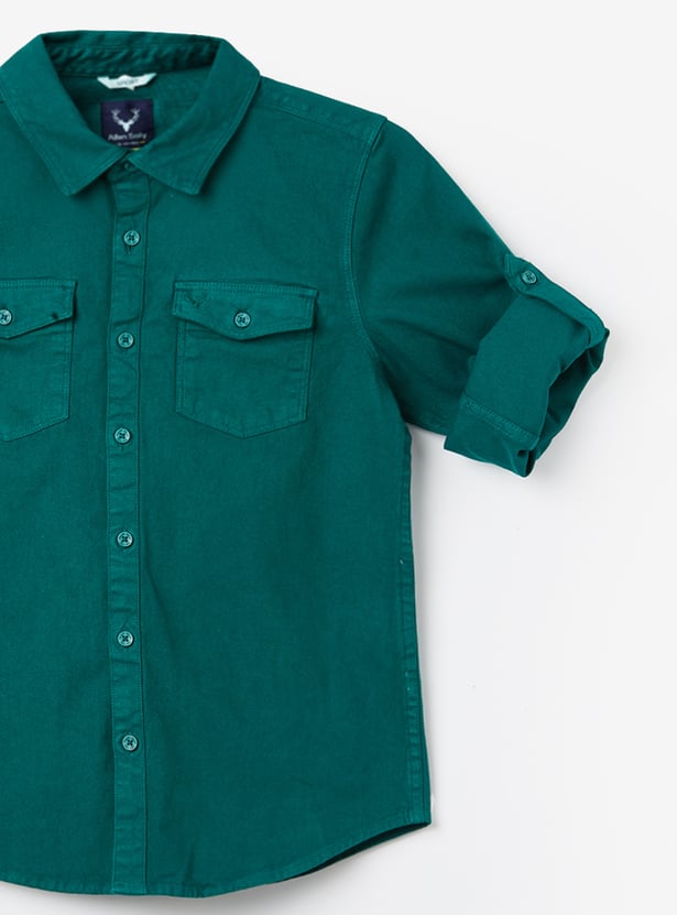 ALLEN SOLLY Boys Solid Shirt