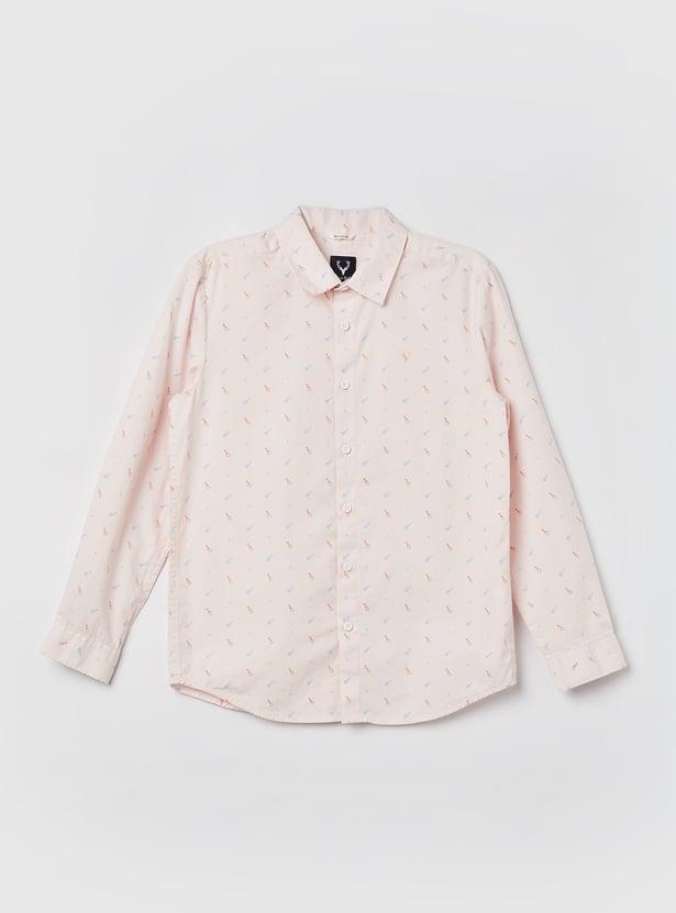 ALLEN SOLLY Boys Printed Shirt