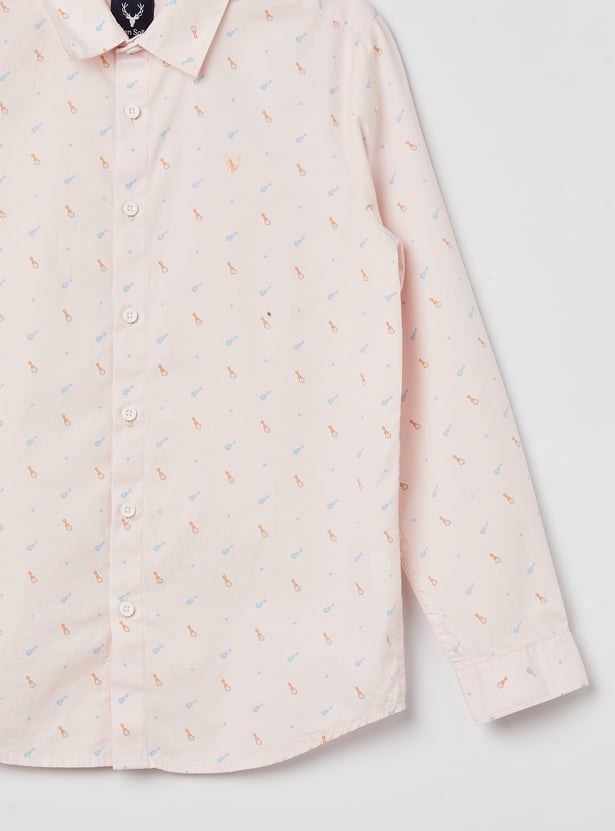 ALLEN SOLLY Boys Printed Shirt