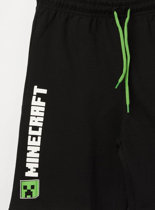 KIDSVILLE Boys Minecraft Printed Shorts
