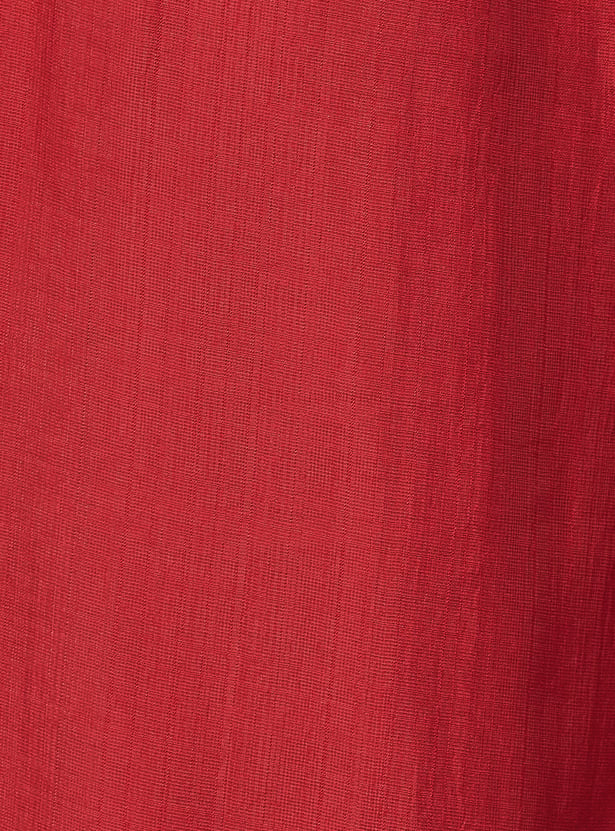 SPAN Solid A-line Kurta Set