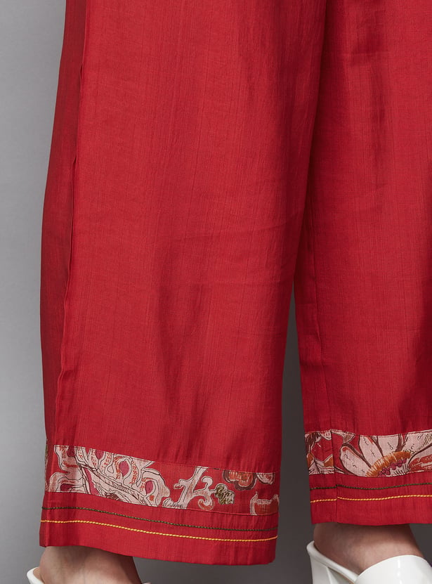 SPAN Solid A-line Kurta Set
