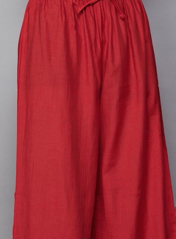 SPAN Solid A-line Kurta Set